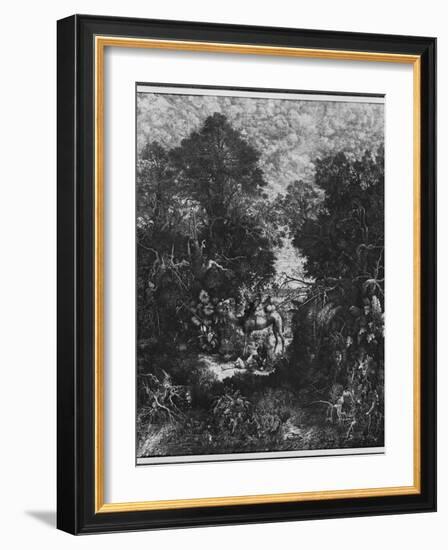 The Good Samaritan, 1861 (Litho)-Rodolphe Bresdin-Framed Giclee Print