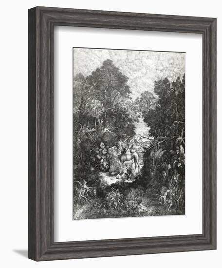 The Good Samaritan, 1861-Rodolphe Bresdin-Framed Giclee Print