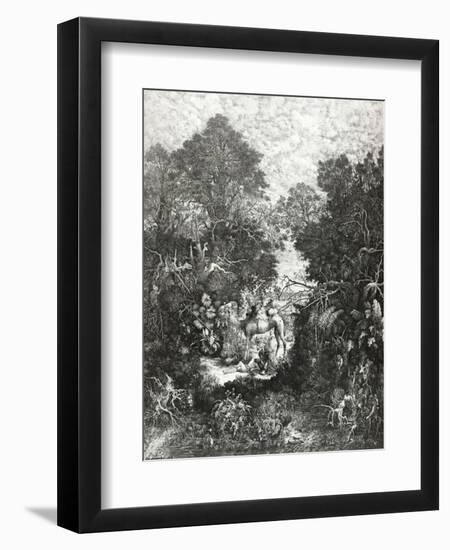 The Good Samaritan, 1861-Rodolphe Bresdin-Framed Giclee Print