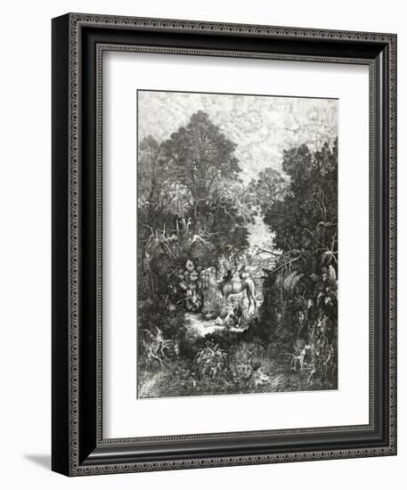 The Good Samaritan, 1861-Rodolphe Bresdin-Framed Giclee Print