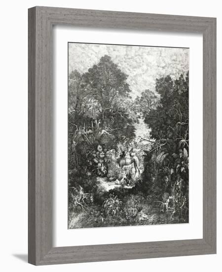 The Good Samaritan, 1861-Rodolphe Bresdin-Framed Giclee Print