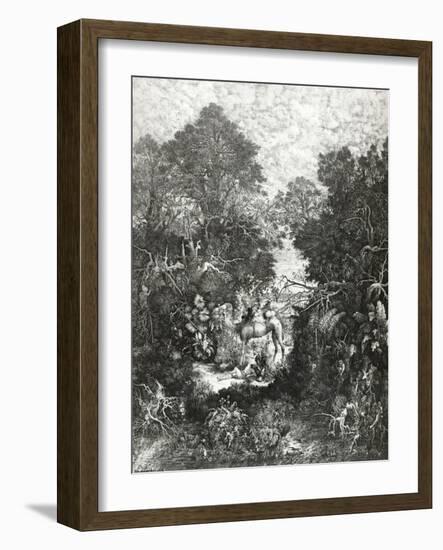 The Good Samaritan, 1861-Rodolphe Bresdin-Framed Giclee Print