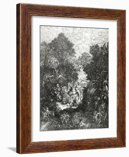 The Good Samaritan, 1861-Rodolphe Bresdin-Framed Giclee Print