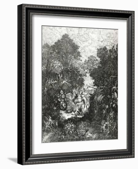 The Good Samaritan, 1861-Rodolphe Bresdin-Framed Giclee Print