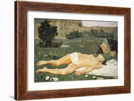 The Good Samaritan, 1886-Ferdinand Hodler-Framed Giclee Print