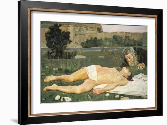 The Good Samaritan, 1886-Ferdinand Hodler-Framed Giclee Print