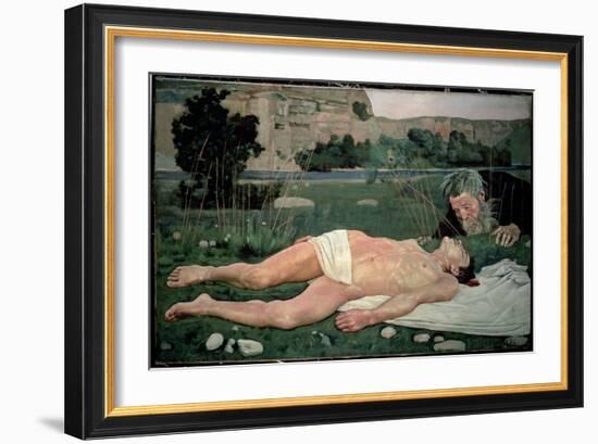 The Good Samaritan, 1886-Ferdinand Hodler-Framed Giclee Print