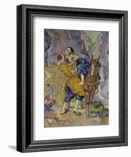 The Good Samaritan (After Delacroix), 1890-Vincent van Gogh-Framed Giclee Print