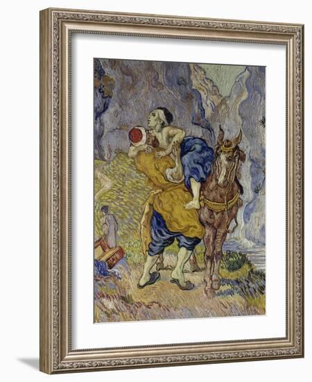 The Good Samaritan (After Delacroix), 1890-Vincent van Gogh-Framed Giclee Print