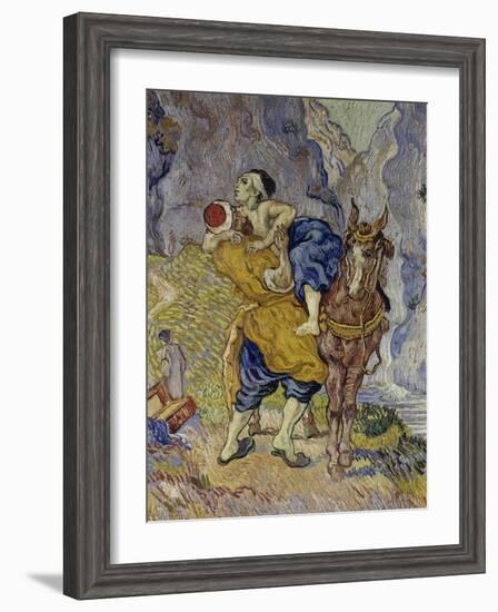 The Good Samaritan (After Delacroix), 1890-Vincent van Gogh-Framed Giclee Print