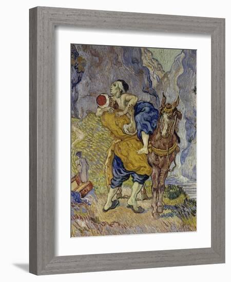 The Good Samaritan (After Delacroix), 1890-Vincent van Gogh-Framed Giclee Print