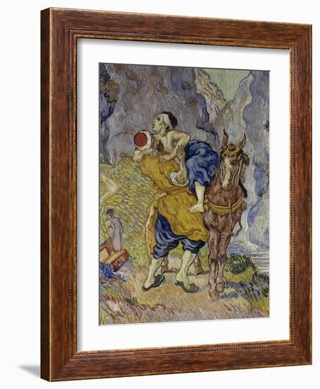 The Good Samaritan (After Delacroix), 1890-Vincent van Gogh-Framed Giclee Print