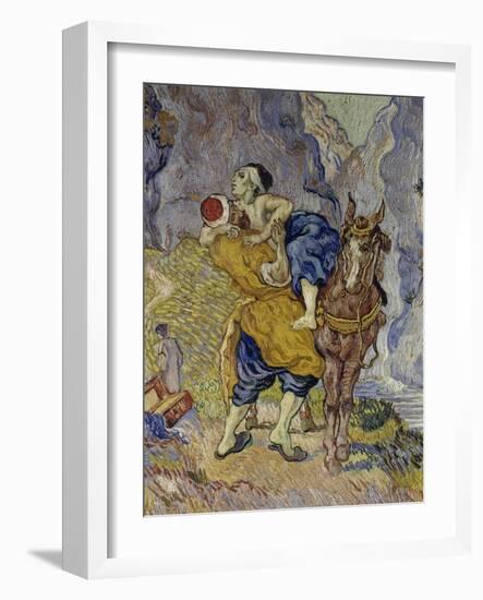 The Good Samaritan (After Delacroix), 1890-Vincent van Gogh-Framed Giclee Print