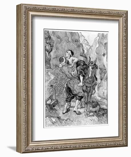 The Good Samaritan, after Delacroix, 1890-Vincent van Gogh-Framed Giclee Print