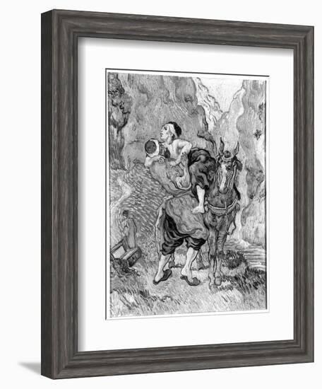 The Good Samaritan, after Delacroix, 1890-Vincent van Gogh-Framed Giclee Print