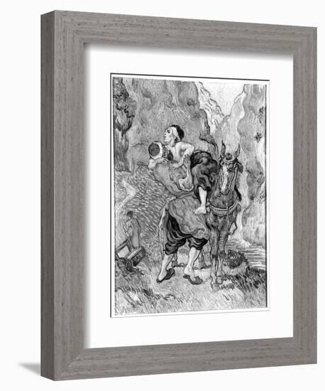 The Good Samaritan, after Delacroix, 1890-Vincent van Gogh-Framed Giclee Print