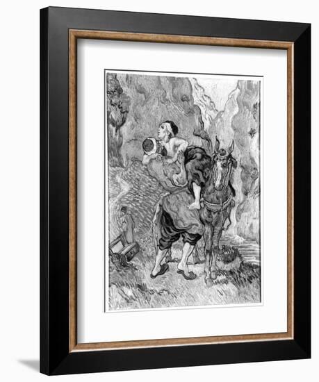 The Good Samaritan, after Delacroix, 1890-Vincent van Gogh-Framed Giclee Print