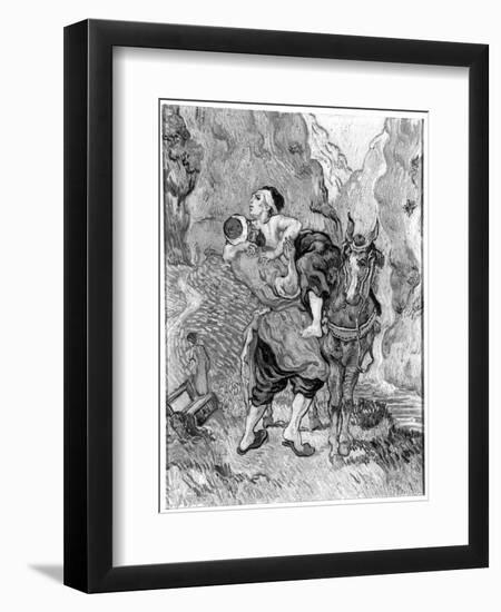 The Good Samaritan, after Delacroix, 1890-Vincent van Gogh-Framed Giclee Print