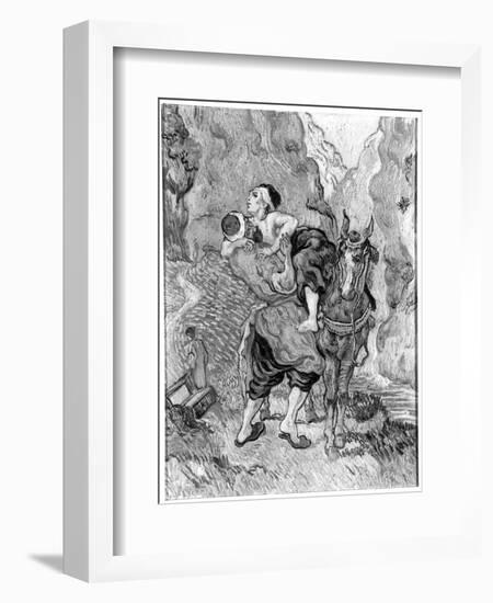 The Good Samaritan, after Delacroix, 1890-Vincent van Gogh-Framed Giclee Print