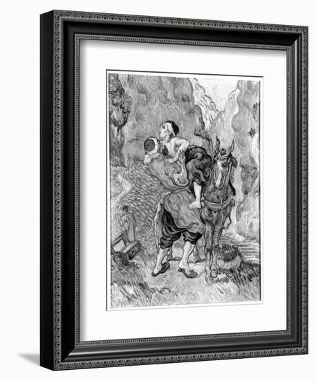 The Good Samaritan, after Delacroix, 1890-Vincent van Gogh-Framed Giclee Print