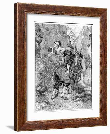 The Good Samaritan, after Delacroix, 1890-Vincent van Gogh-Framed Giclee Print