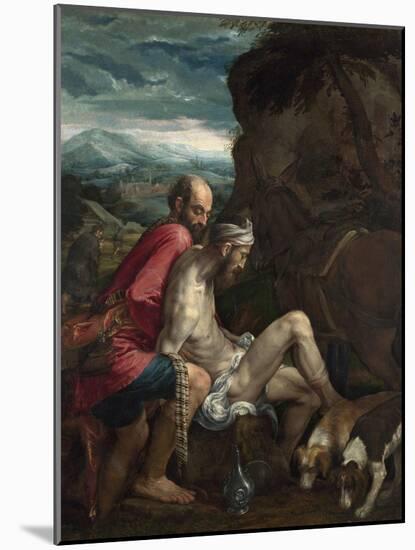 The Good Samaritan, Ca 1562-1563-Jacopo Bassano-Mounted Giclee Print