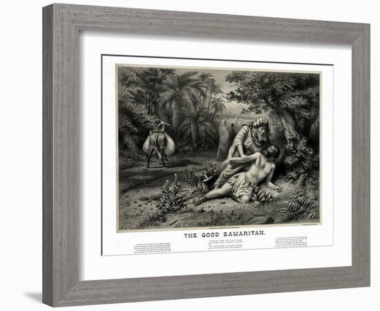 The Good Samaritan, circa 1880.-Stocktrek Images-Framed Art Print