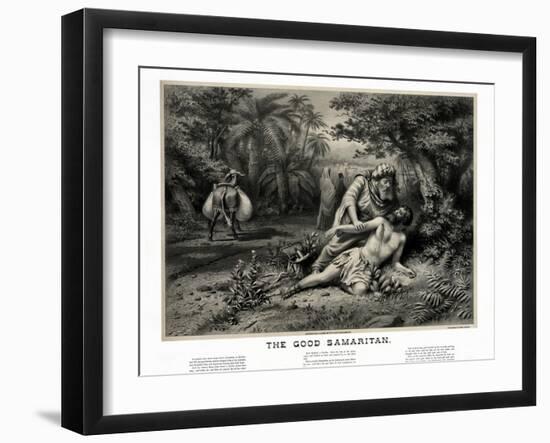 The Good Samaritan, circa 1880.-Stocktrek Images-Framed Art Print