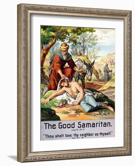 The good Samaritan, circa 1905.-Stocktrek Images-Framed Art Print