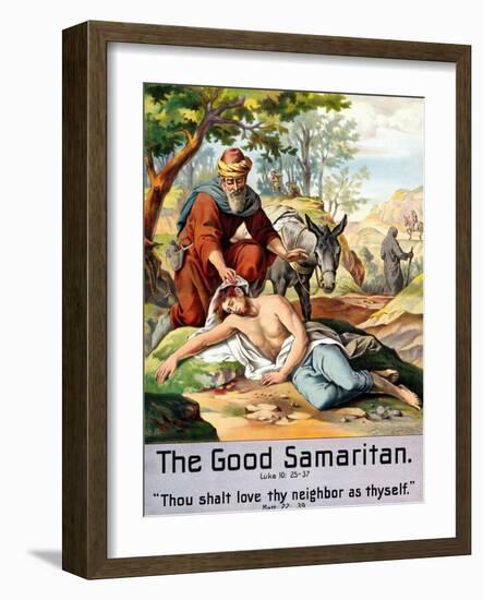 The good Samaritan, circa 1905.-Stocktrek Images-Framed Art Print