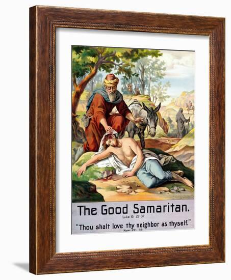 The good Samaritan, circa 1905.-Stocktrek Images-Framed Art Print