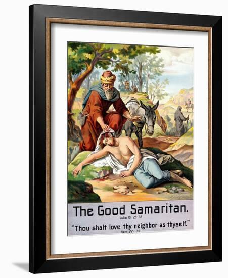 The good Samaritan, circa 1905.-Stocktrek Images-Framed Art Print