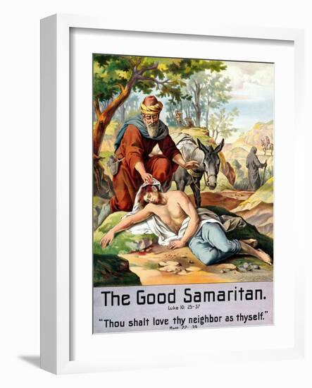 The good Samaritan, circa 1905.-Stocktrek Images-Framed Art Print