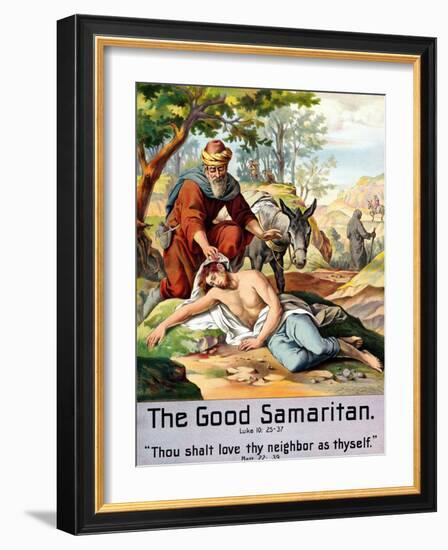 The good Samaritan, circa 1905.-Stocktrek Images-Framed Art Print