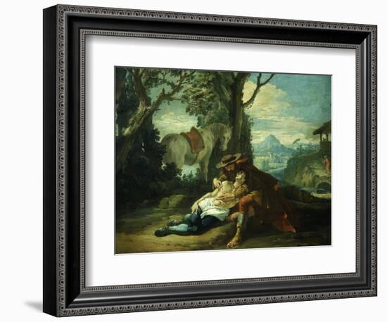 The Good Samaritan - Samaritan Helping Wounded Robbed Man-Domenico Fontebasso-Framed Giclee Print