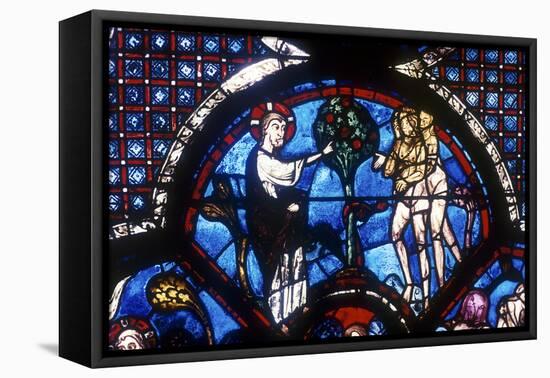 The Good Samaritan Window, Chartres Cathedral, France, 13th Century-null-Framed Premier Image Canvas