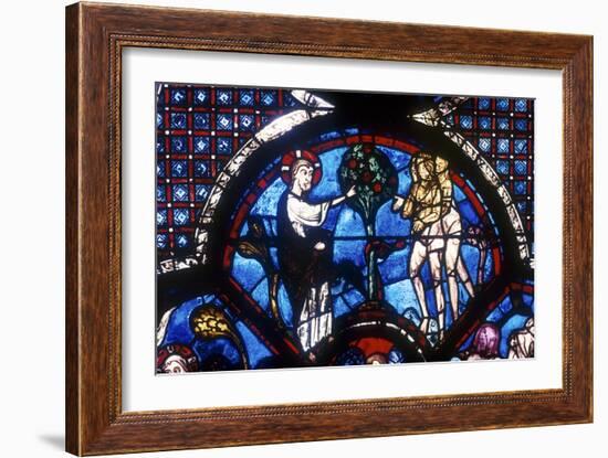 The Good Samaritan Window, Chartres Cathedral, France, 13th Century-null-Framed Photographic Print