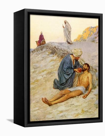 The Good Samaritan-William Henry Margetson-Framed Premier Image Canvas