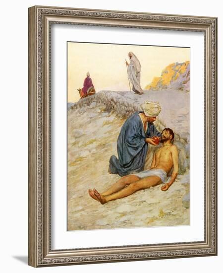 The Good Samaritan-William Henry Margetson-Framed Giclee Print