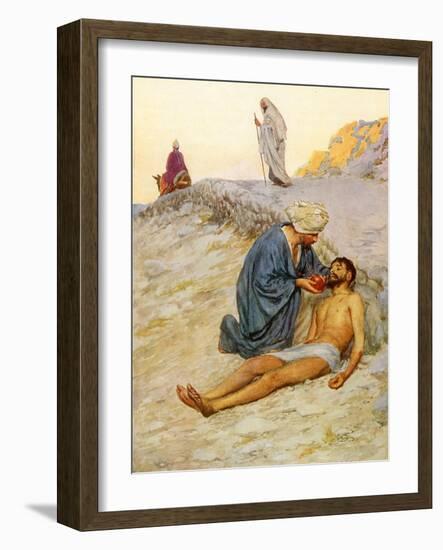 The Good Samaritan-William Henry Margetson-Framed Giclee Print