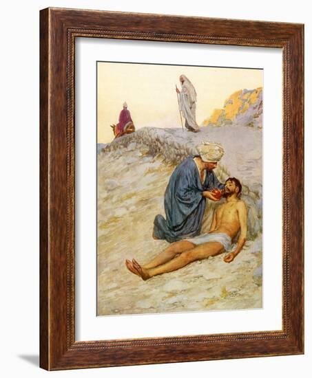 The Good Samaritan-William Henry Margetson-Framed Giclee Print