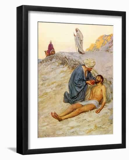 The Good Samaritan-William Henry Margetson-Framed Giclee Print