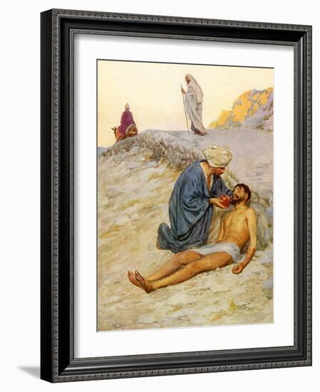 The Good Samaritan-William Henry Margetson-Framed Giclee Print