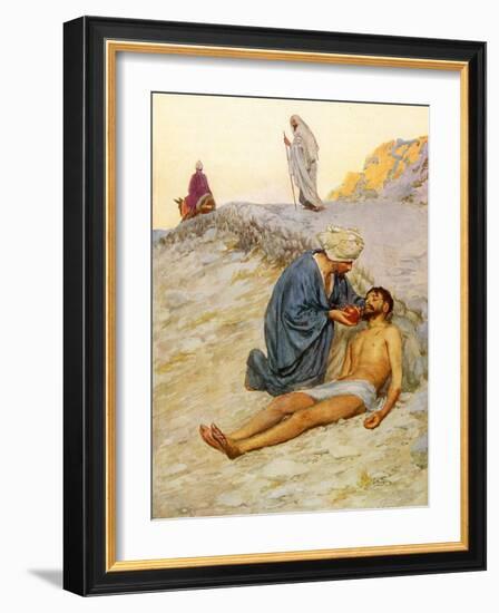 The Good Samaritan-William Henry Margetson-Framed Giclee Print