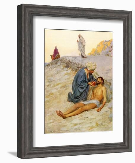 The Good Samaritan-William Henry Margetson-Framed Giclee Print