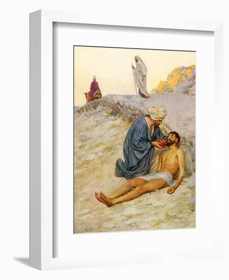 The Good Samaritan-William Henry Margetson-Framed Giclee Print