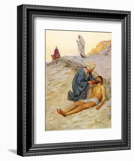 The Good Samaritan-William Henry Margetson-Framed Giclee Print