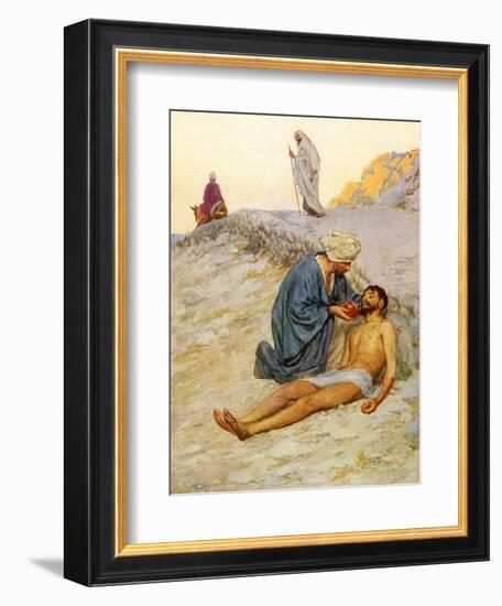 The Good Samaritan-William Henry Margetson-Framed Giclee Print