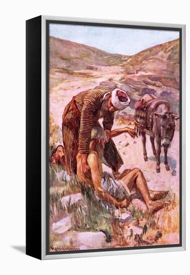 The Good Samaritan-Harold Copping-Framed Premier Image Canvas