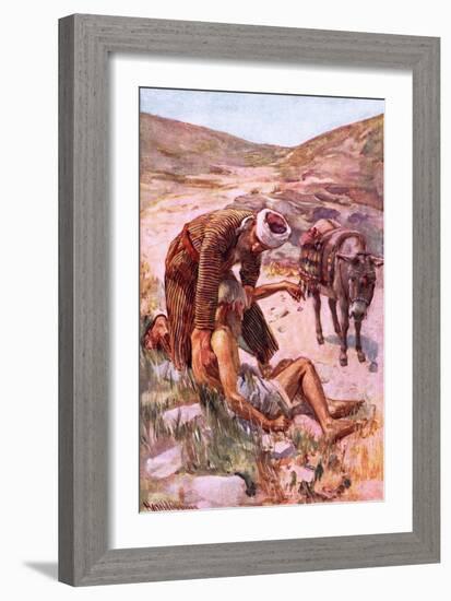 The Good Samaritan-Harold Copping-Framed Giclee Print